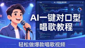 (18118期) AI一键对口型唱歌教程:零基础也能学,素材准备+模型训练+音色转换,轻松做爆款唱歌视频-中创网_分享创业项目_助您在家赚钱
