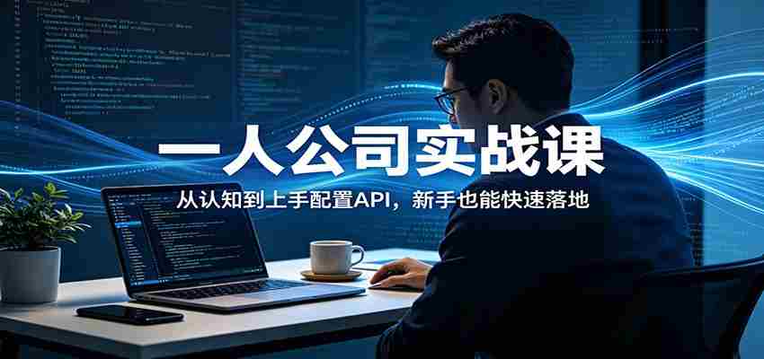 一人公司实战课：从认知到上手配置API，新手也能快速落地-中创网_分享创业项目_助您在家赚钱