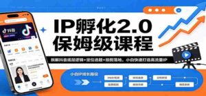 IP孵化2.0保姆级课程:拆解抖音底层逻辑+定位选题+拍剪落地,小白快速打造高流量IP-中创网_分享创业项目_助您在家赚钱