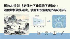 (18620期)爆款AI漫剧《斩仙台下我震惊了诸神》:逐段解析镜头运镜,掌握仙侠漫剧创作核心技巧-中创网_分享创业项目_助您在家赚钱