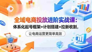 (18532期)全域电商投放进阶实战课:体系化起号框架+计划搭建+拉新收割,让电商运营更简单高效-中创网_分享创业项目_助您在家赚钱