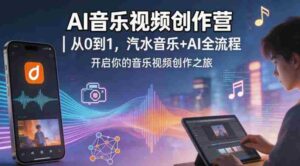 AI音乐视频创作营|从0到1,汽水音乐+AI全流程,开启你的音乐视频创作之旅-中创网_分享创业项目_助您在家赚钱