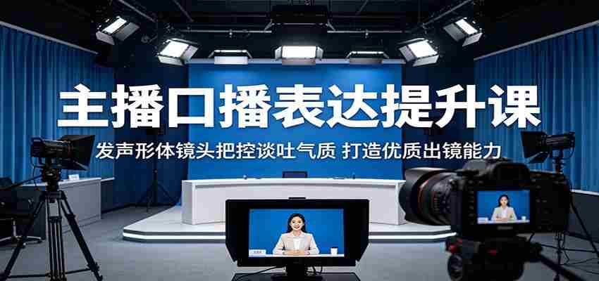 主播口播表达提升课：发声形体镜头把控谈吐气质，打造优质出镜能力-中创网_分享创业项目_助您在家赚钱