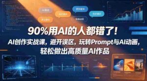 90%用AI的人都错了!AI创作实战课,避开误区,玩转Prompt与AI动画,轻松做出高质量AI作品-中创网_分享创业项目_助您在家赚钱