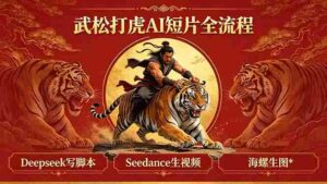 (18370期)武松打虎AI短片全流程:Deepseek写脚本+Seedance生视频+海螺生图-中创网_分享创业项目_助您在家赚钱