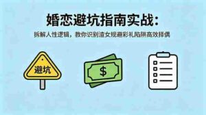 (18589期)付费文章:婚恋避坑指南实战:拆解人性逻辑,教你识别渣女规避彩礼陷阱高效择偶-中创网_分享创业项目_助您在家赚钱