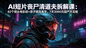 (18649期)AI短片《丧尸清道夫》拆解课:82个镜头电影感+原子朋克美学,7天3000元国产天花板-中创网_分享创业项目_助您在家赚钱