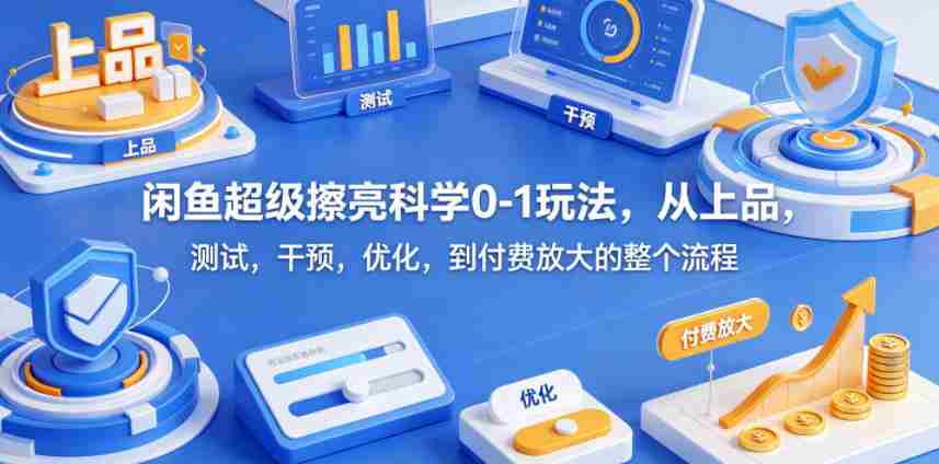闲鱼超级擦亮科学0-1玩法,从上品,测试,干预,优化,到付费放大的整个流程