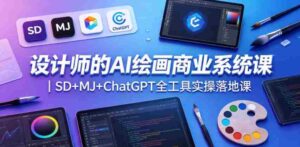 设计师的AI绘画商业系统课|SD+MJ+ChatGPT全工具实操落地课-中创网_分享创业项目_助您在家赚钱