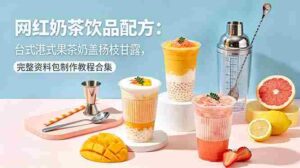 (18557期)网红奶茶饮品配方:台式港式果茶奶盖杨枝甘露,完整资料包制作教程合集-中创网_分享创业项目_助您在家赚钱