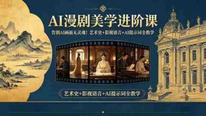 (18480期)告别AI画面无灵魂!AI漫剧美学进阶课,艺术史+影视语言+AI提示词全教学-中创网_分享创业项目_助您在家赚钱