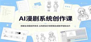 AI漫剧系统创作课:拆解全流程创作体系,从构思设计到剪辑合成新手轻松出片-中创网_分享创业项目_助您在家赚钱
