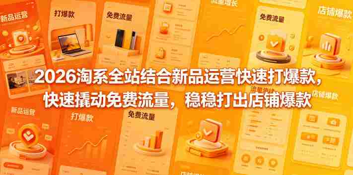2026淘系全站结合新品运营快速打爆款,快速撬动免费流量,稳稳打出店铺爆款(更新5月12日)