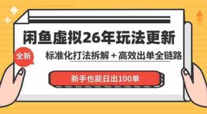 (18296期)闲鱼虚拟从0到1系统化运营课程:标准化打法拆解 + 高效出单全链路教学,新手也能日出100单-中创网_分享创业项目_助您在家赚钱