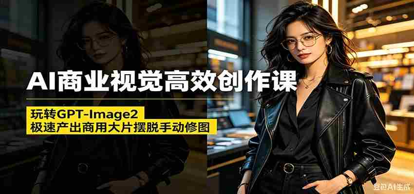 AI商业视觉高效创作课：玩转GPT-Image2，极速产出商用大片摆脱手动修图-中创网_分享创业项目_助您在家赚钱