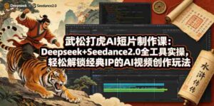 武松打虎AI短片制作课:Deepseek+Seedance2.0全工具实操,轻松解锁经典IP的AI视频创作玩法-中创网_分享创业项目_助您在家赚钱