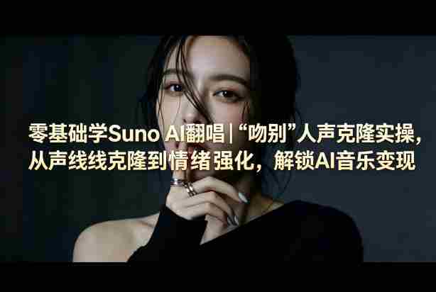 零基础学Suno AI翻唱|《吻别》人声克隆实操,从声线克隆到情绪强化,解锁AI音乐变现