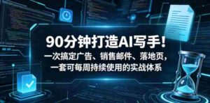90分钟打造AI写手!一次搞定广告、销售邮件、落地页,一套可每周持续使用的实战体系【原创双语字幕】-中创网_分享创业项目_助您在家赚钱