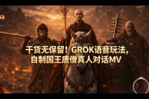 干货无保留!GROK语音玩法,自制国王唐僧真人对话MV-中创网_分享创业项目_助您在家赚钱