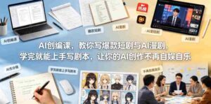 AI创编课,教你写爆款短剧与AI漫剧,学完就能上手写剧本,让你的AI创作不再自娱自乐(更新0521)-中创网_分享创业项目_助您在家赚钱