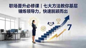 (18629期)付费文章:职场晋升必修课|七大方法教你基层锤炼领导力,快速脱颖而出-中创网_分享创业项目_助您在家赚钱