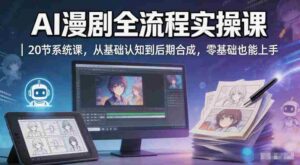 AI漫剧全流程实操课|20节系统课,从基础认知到后期合成,零基础也能上手-中创网_分享创业项目_助您在家赚钱