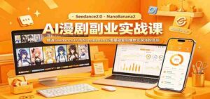 AI漫剧副业实战:Seedance2.0与NanoBanana2零基础复刻爆款实现涨粉变现-中创网_分享创业项目_助您在家赚钱