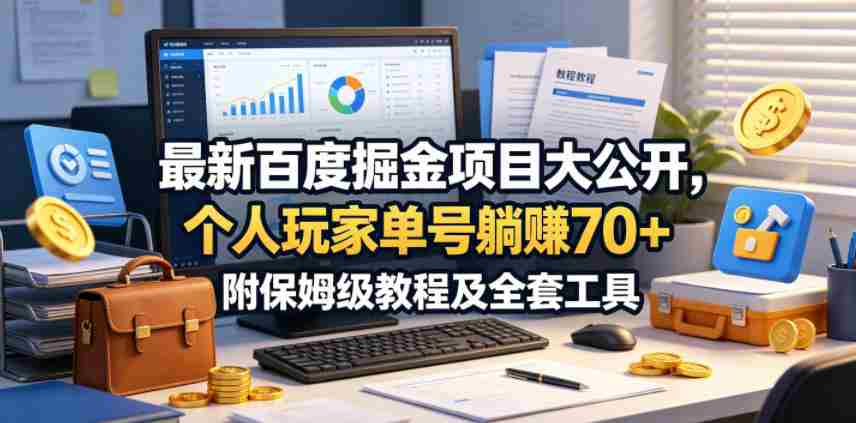 最新百度掘金项目大公开,个人玩家单号躺賺70+,附保姆级教程及全套工具【揭秘】