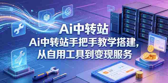 Ai中转站手把手教学搭建，从自用工具到变现服务-中创网_分享创业项目_助您在家赚钱