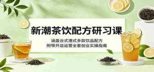 新潮茶饮配方研习课:涵盖台式港式多款饮品配方,附带开店运营全套创业实操指南-中创网_分享创业项目_助您在家赚钱