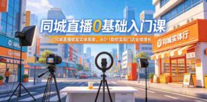 同城直播0基础入门课,同城直播赋能实体商家,从0-1助你实现门店业绩增长-中创网_分享创业项目_助您在家赚钱