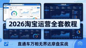 (18373期)2026淘宝运营全套教程(更新5月8日),直通车万相无界达摩盘实战,从基础到进阶提升流量转化-中创网_分享创业项目_助您在家赚钱