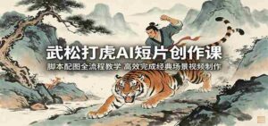 武松打虎AI短片创作课:脚本配图全流程教学,高效完成经典场景视频制作-中创网_分享创业项目_助您在家赚钱