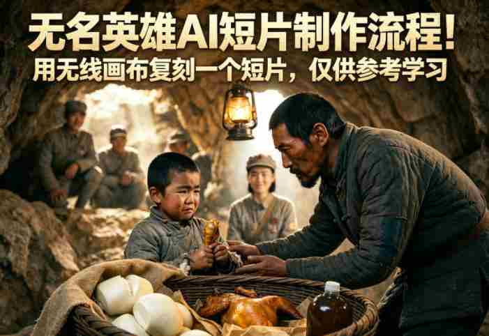 无名英雄AI短片制作流程！用无线画布复刻一个短片，仅供参考学习-中创网_分享创业项目_助您在家赚钱