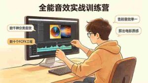 (18287期)全能音效实战训练营:数千种分类音效+数十个FCPX工程,告别音效单一,剪出电影质感-中创网_分享创业项目_助您在家赚钱