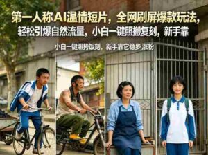 第一人称AI温情短片,全网刷屏爆款玩法,轻松引爆自然流量,小白一键照搬复刻,新手靠它稳步涨粉-中创网_分享创业项目_助您在家赚钱
