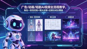 (18455期)广告/动画/短剧AI视频全流程教学,角色一致性控制+镜头运镜+后期合成全覆盖-中创网_分享创业项目_助您在家赚钱