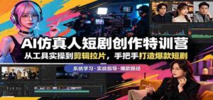AI仿真人短剧创作特训营:从工具实操到剪辑拉片,手把手打造爆款短剧-中创网_分享创业项目_助您在家赚钱