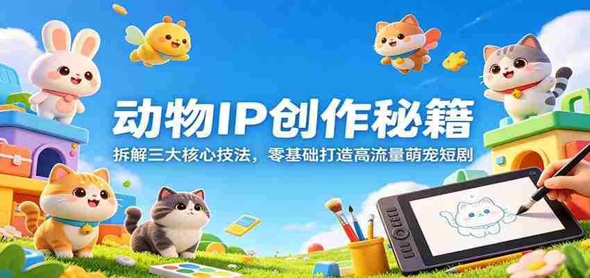 动物IP创作秘籍：拆解三大核心技法，零基础打造高流量萌宠短剧-中创网_分享创业项目_助您在家赚钱