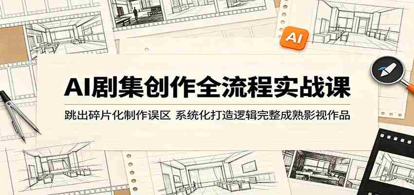 AI剧集创作全流程实战课：跳出碎片化制作误区，系统化打造逻辑完整成熟影视作品-中创网_分享创业项目_助您在家赚钱