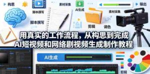 用真实的工作流程,从构思到完成AI短视频和网络剧视频生成制作教程-中英字幕-中创网_分享创业项目_助您在家赚钱
