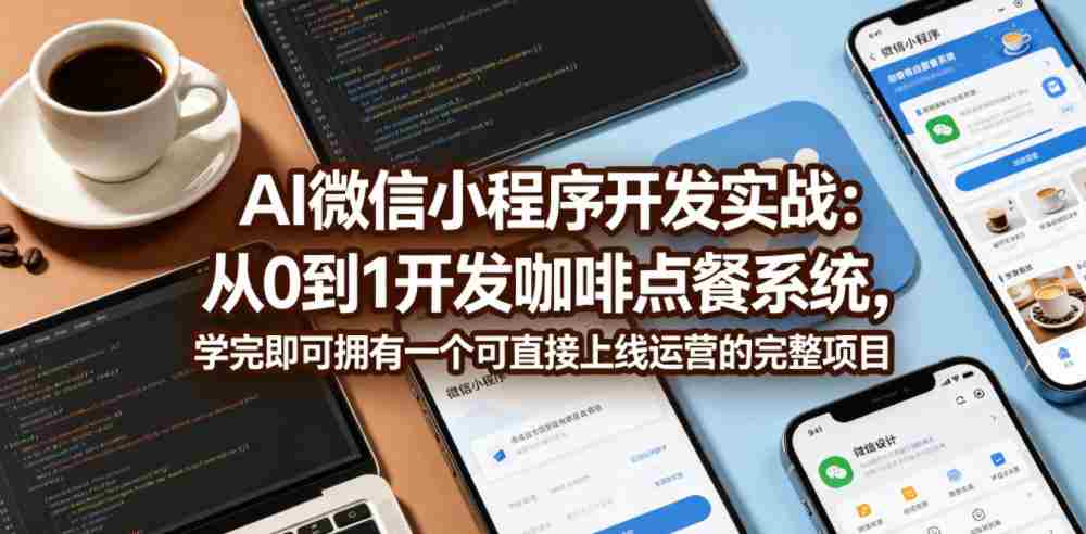AI微信小程序开发实战：从0到1开发咖啡点餐系统，学完即可拥有一个可直接上线运营的完整项目-中创网_分享创业项目_助您在家赚钱