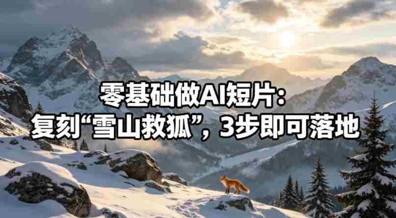 零基础做AI短片:复刻《雪山救狐》,3步即可落地