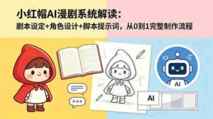 (18612期)小红帽AI漫剧系统解读:剧本设定+角色设计+脚本提示词,从0到1完整制作流程-中创网_分享创业项目_助您在家赚钱