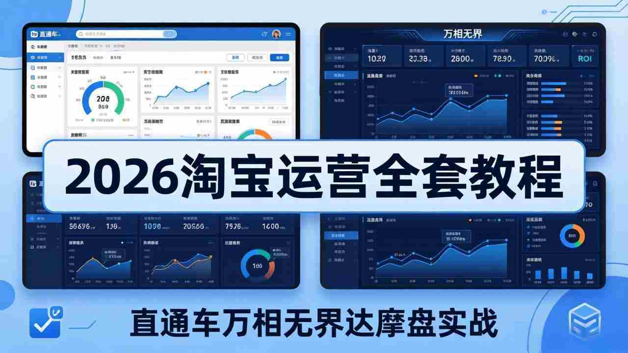 （18308期）2026淘宝运营全套教程(更新5月3日)，直通车万相无界达摩盘实战，从基础到进阶提升流量转化-中创网_分享创业项目_助您在家赚钱