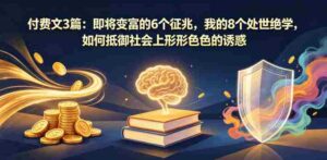 付费文3篇:即将变富的6个征兆,我的8个处世绝学,如何抵御社会上形形色色的诱惑-中创网_分享创业项目_助您在家赚钱