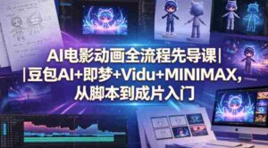 AI电影动画全流程先导课|豆包AI+即梦+Vidu+MINIMAX,从脚本到成片入门-中创网_分享创业项目_助您在家赚钱