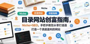 目录网站创富指南,Niche+SEO,手把手教您从零打造打造一个真能盈利的网站【原创双语字幕】-中创网_分享创业项目_助您在家赚钱