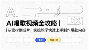 （18644期）AI唱歌视频全攻略｜从素材到成片，实操教学快速上手制作爆款内容-中创网_分享创业项目_助您在家赚钱
