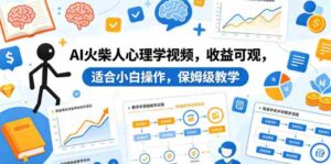 AI火柴人心理学视频，收益可观，适合小白操作，保姆级教学-中创网_分享创业项目_助您在家赚钱
